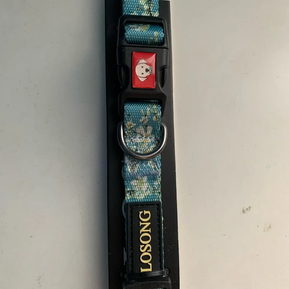Losong Blue Floral Dog Collar
